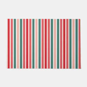 Festive Stripes Door Mat