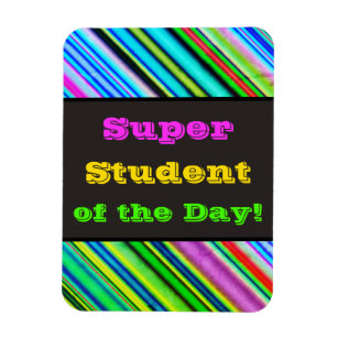 Festive "Super Student of the Day!" Magnet