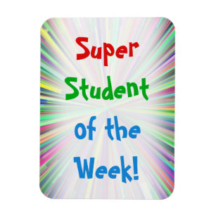 Festive "Super Student of the Week!" Magnet
