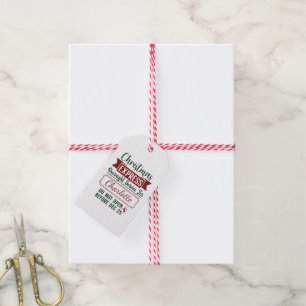 Festive surprise delivery sign gift tags