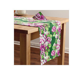 Festive Sweet Pink Green Candy Cane  Long Table R Long Table Runner