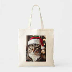 Festive Tabby Tote Bag