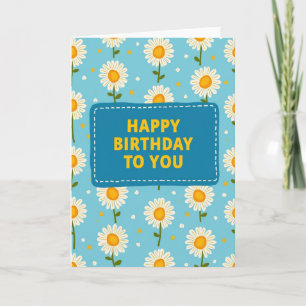 Festive Teal Birthday Card
