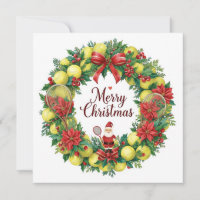 Festive Tennis Wreath for Christmas