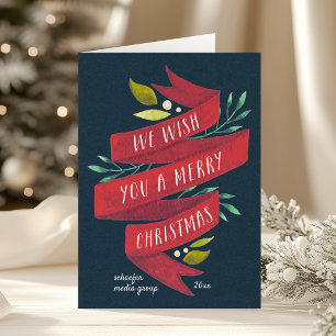 Festive Tidings Folded Corporate Holiday Card