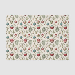 festive tiled Christmas bulb Tissue Paper