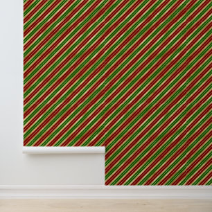 Festive tiled Christmas stripes pattern  Wallpaper