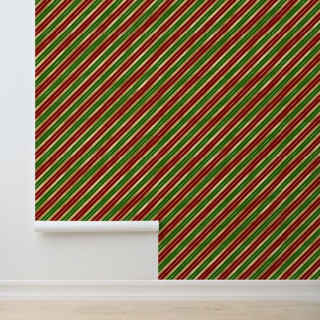 Festive tiled Christmas stripes pattern  Wallpaper (Application)