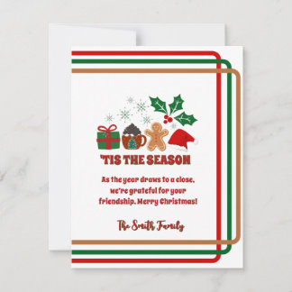 Festive 'Tis The Season Christmas Card