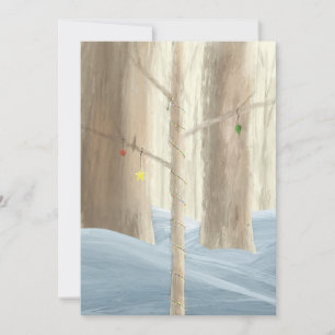 Festive Tree in a Snowy Forest Holiday Card