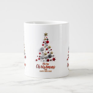 “Festive Tree in Snow” Large Coffee Mug