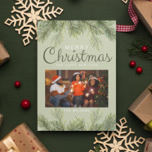 Festive Trendy Personalised Merry Christmas Family