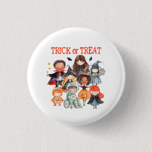 Festive Trick or Treat Party  3 Cm Round Badge
