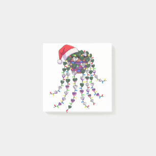 Festive Tropical Houseplant Wearing a Santa Hat   Post-it Notes