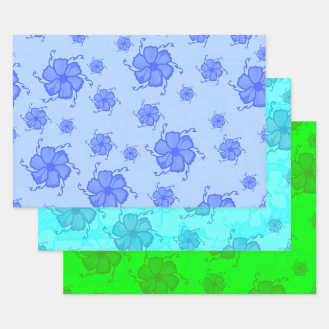 Festive Tropics Floral Gift Wrap BTG (Set)