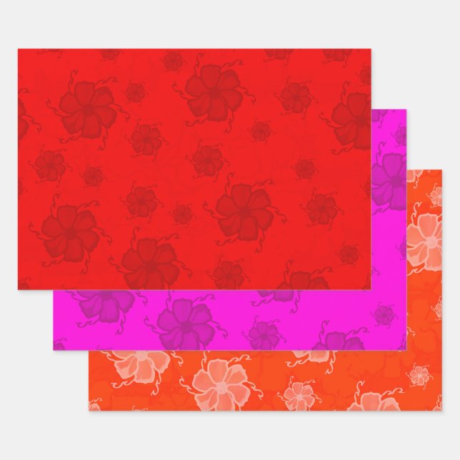 Festive Tropics Floral Gift Wrap RPO (Set)