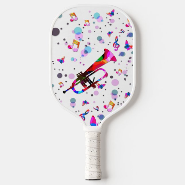 Festive Trumpet Pickleball Paddle (Front)