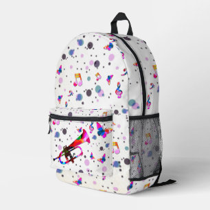 Festive Trumpet Printed Backpack