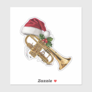 Festive Trumpet Wrapped in Christmas Lights