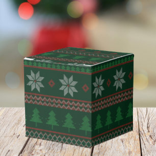 Festive Ugly Christmas Sweater Retro Holiday Party Favour Box