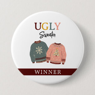 Festive Ugly Sweater Holiday Party Winner 7.5 Cm Round Badge