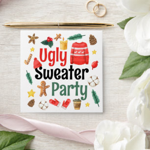 Festive Ugly Sweater Party Watercolor Envelope