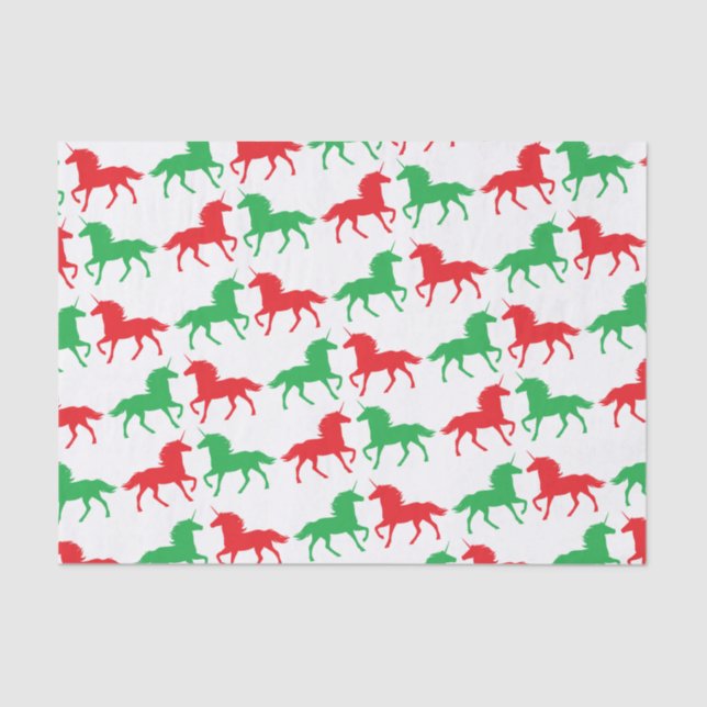 Festive Unicorn Tissue Paper (Front)