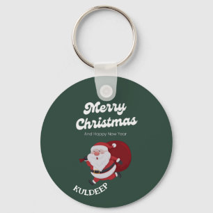 "Festive Vibes: Christmas & New Year Cheer" Key Ring