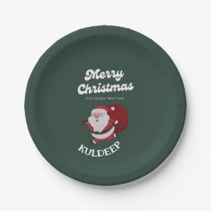 "Festive Vibes: Christmas & New Year Cheer" Paper Plate