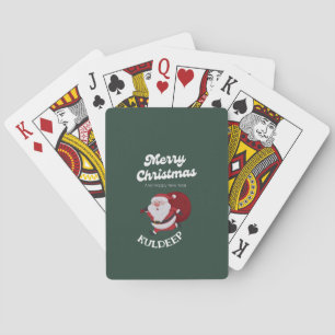 "Festive Vibes: Christmas & New Year Cheer" Playing Cards