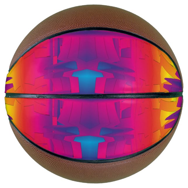 Festive Vibrant Colour Indian Pattern  Basketball (Front)