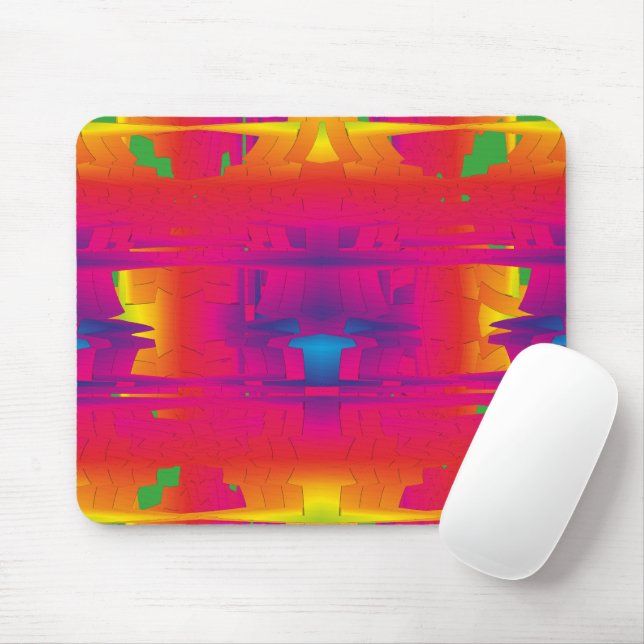 Festive Vibrant Colour Indian Pattern  Mouse Pad (With Mouse)