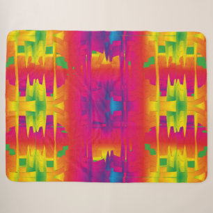 Festive Vibrant Colour Indian Pattern Sherpa Blanket