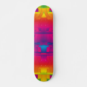Festive Vibrant Colour Indian Pattern Skateboard