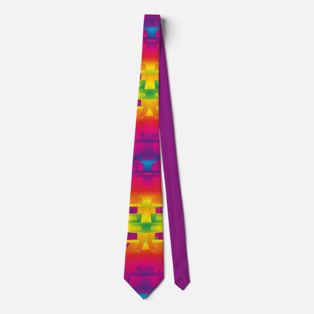 Festive Vibrant Colour Indian Pattern  Tie (Front)