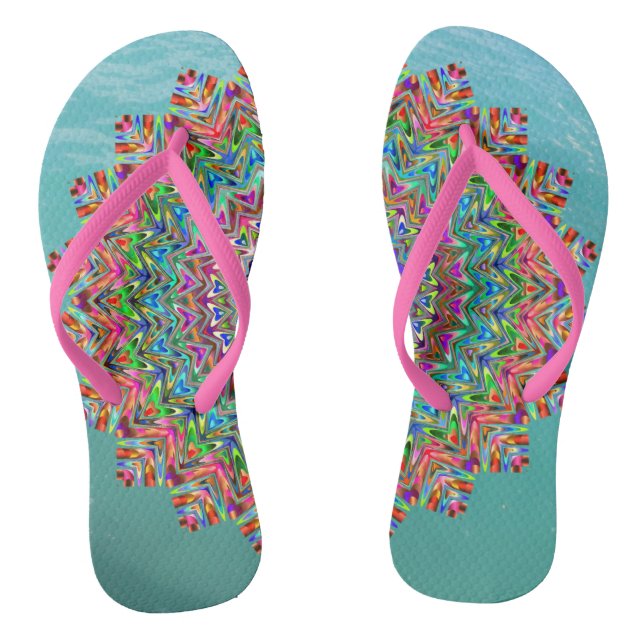 Festive Vibrant Mandala Thongs (Footbed)