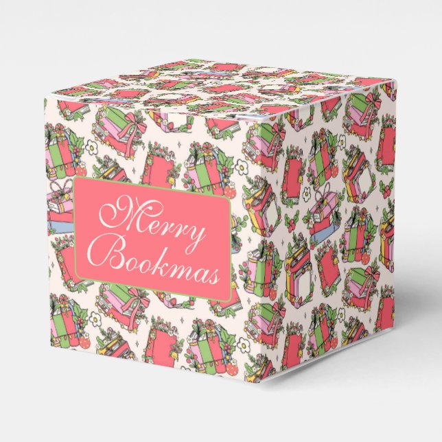 Festive Vintage Christmas Books Favour Box (Front Side)