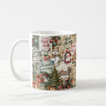 Festive Vintage Christmas Collage
