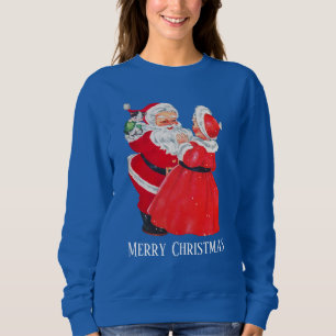 festive vintage Christmas Santa Mrs. Claus Sweatshirt
