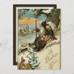 Festive vintage New Year  Card