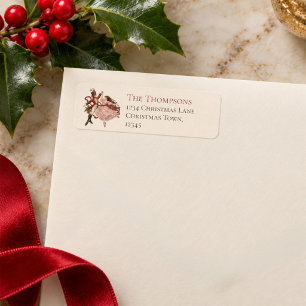 Festive Vintage Nutcracker Christmas Ballet Return Address Label