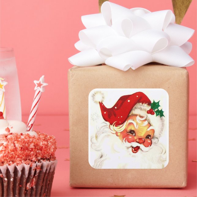Festive Vintage Santa Claus Sticker (Party)