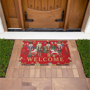 Festive Vintage The Nutcracker Christmas Welcome  Doormat