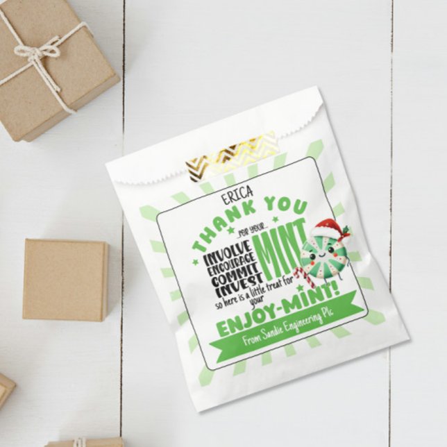 Festive volunteer thank you Mint Holiday favour Favour Bag (Creator Uploaded)