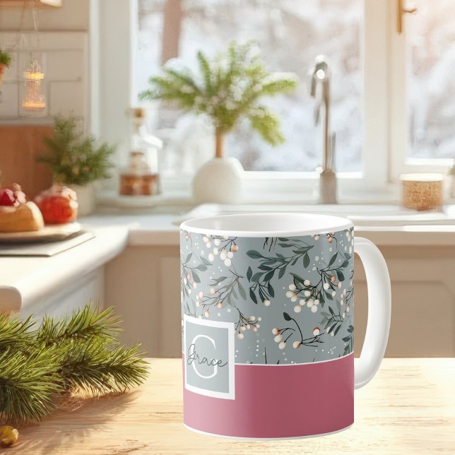 Festive Watercolor Christmas Pattern Coffee Mug (Creator Uploaded)
