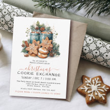 Festive Watercolor Cookie Exchange Party