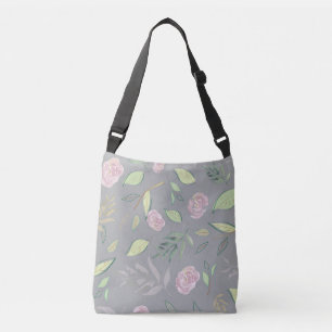 Festive Watercolor Flowers 2 Crossbody Bag