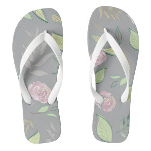Festive Watercolor Flowers 2 Thongs
