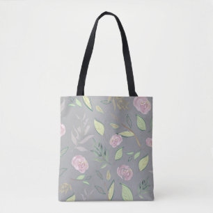 Festive Watercolor Flowers 2 Tote Bag