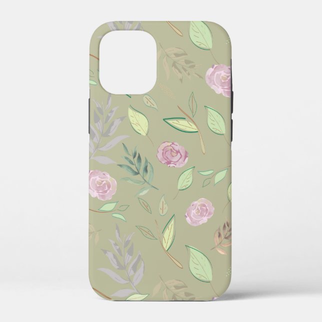Festive Watercolor Flowers 5 Case-Mate iPhone Case (Back)